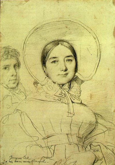 アーティストとその妻、1830年 作： Jean Auguste Dominique Ingres