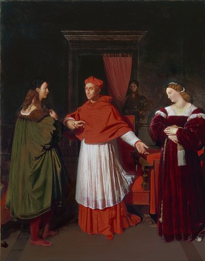 ラファエルの婚約者とビビエナ枢機卿の姪 作： Jean Auguste Dominique Ingres