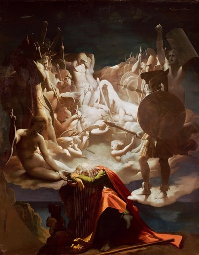 オシアンの夢、1813年。 作： Jean Auguste Dominique Ingres