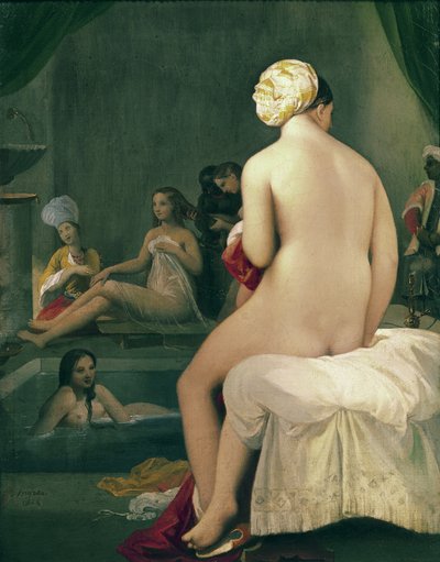 ハーレムの小さな水浴び、1828 作： Jean Auguste Dominique Ingres