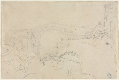 19世紀前半のヴルチにあるポンテデルアバディア。 作： Jean Auguste Dominique Ingres