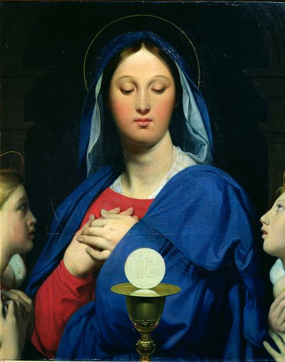 ホストの聖母、1866 作： Jean Auguste Dominique Ingres