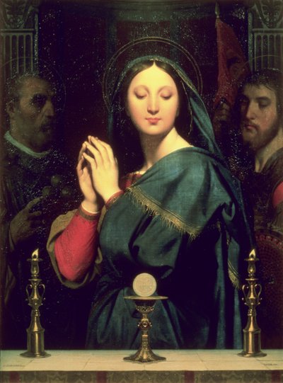 ホストを持つ処女、1841 作： Jean Auguste Dominique Ingres