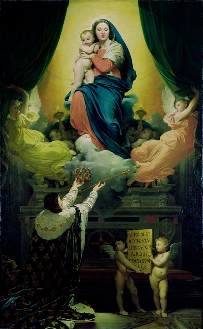 ルイ13世の誓い（1601-43） 1824年（油彩・キャンバス 作： Jean Auguste Dominique Ingres