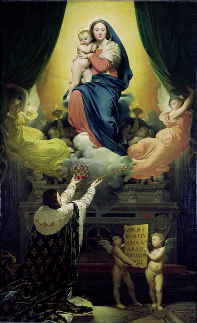 ルイ13世の誓い 作： Jean Auguste Dominique Ingres