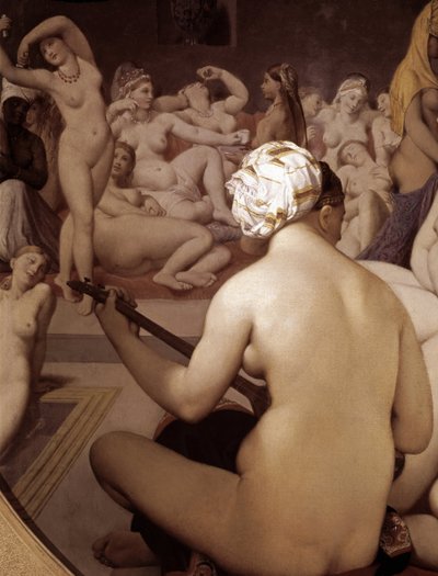 ターキッシュ・バス、細部（1862年、木に油彩 作： Jean Auguste Dominique Ingres