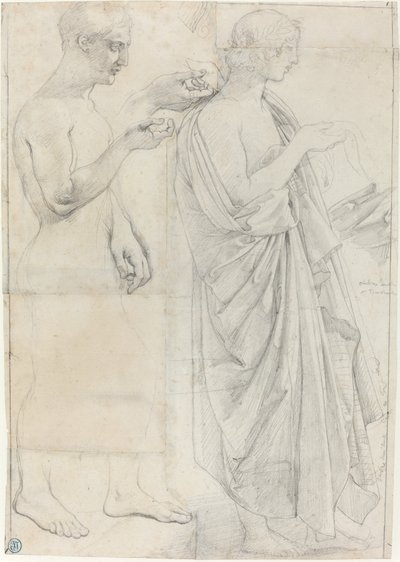 ウェルギリウスに関する 2 つの研究 作： Jean Auguste Dominique Ingres