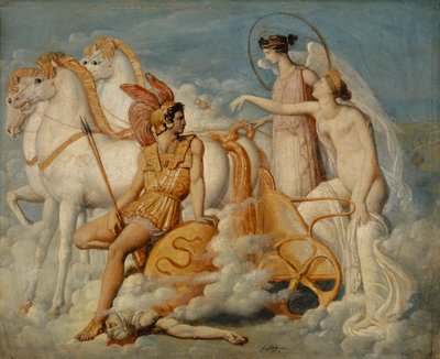 金星、ディオメデスで負傷、オリンパスに戻る、c.1803 作： Jean Auguste Dominique Ingres
