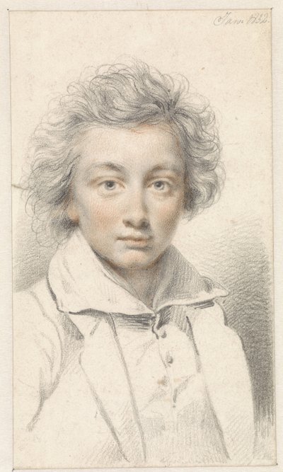 若い男の肖像 作： Jean Augustin Daiwaille