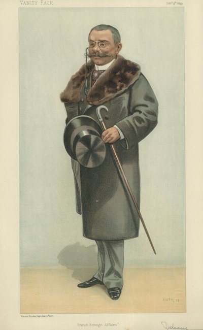 Theophile Delcasse氏（カラーリトグラフ 作： Jean Baptiste (after) Guth