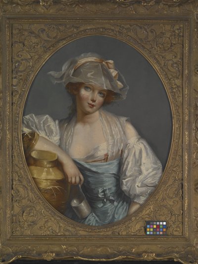 若いメイド（油彩・キャンバス） 作： Jean Baptiste (school of) Greuze