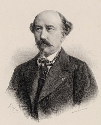 作曲家エメ・マイヤールの肖像 1817-1871. 作： Jean Baptiste Adolphe Lafosse