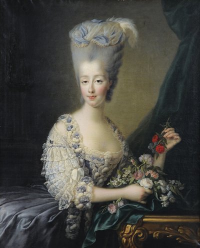 サヴォイのマリアテレジア王女、1756-1805年、アルトワ伯爵夫人 作： Jean Baptiste André Gautier Dagoty