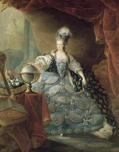 マリーアントワネットの肖像（1755-93年）フランスの女王、1775年 作： Jean Baptiste Andre Gautier D