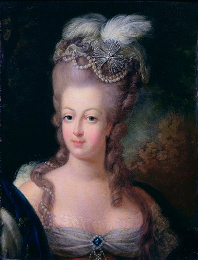 「フランス王妃マリー・アントワネットの肖像」、1775年 作： Jean Baptiste Andre Gautier D