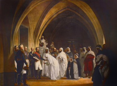 ルイ・ナポレオン共和国（1808-1873）の大統領がアブド・エル・カーダーを解放（10月16日、アンボワーズ城）。 作： Jean Baptiste Ange Tissier
