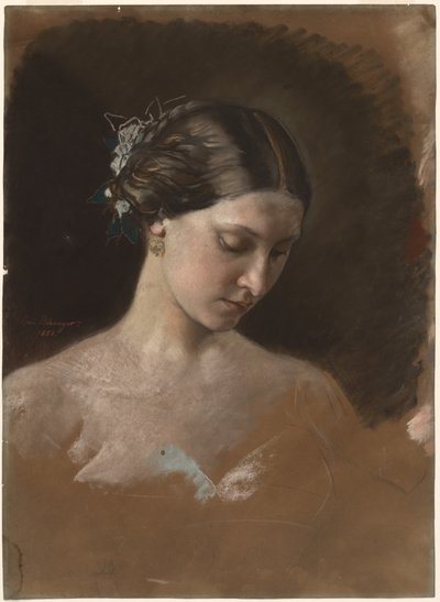 女性の肖像 作： Jean Baptiste Antoine Emile Béranger