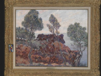Agay - Les Roches Rouges (キャンバスに油彩) 作： Jean Baptiste Armand Guillaumin