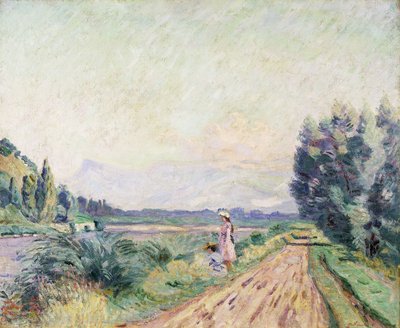 ポンチャラのイゼールの銀行。ポンチャラのイゼールの銀行、1901 作： Jean Baptiste Armand Guillaumin