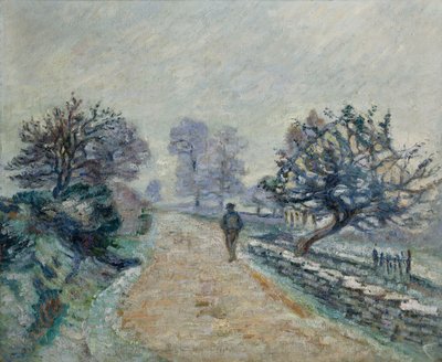 Crozard Road、Little Fog and Frost; Route de Crozard、Petit Brouillard and Gelee Blanche、1910 作： Jean Baptiste Armand Guillaumin