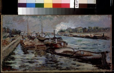 セーヌ。 Jean Baptiste Armand Guillaumin (1841-1927) の絵画 作： Jean Baptiste Armand Guillaumin