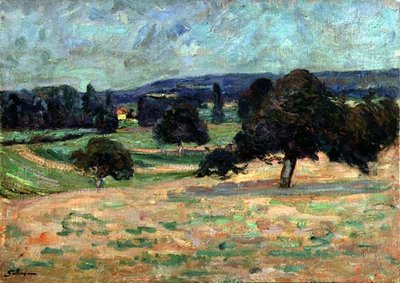 イル・ド・フランスの風景」1895年頃（油彩・キャンバス 作： Jean Baptiste Armand Guillaumin