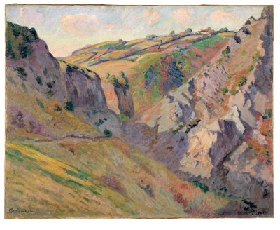 ポンジボー近くのプルナルの洞窟（キャンバスに油彩） 作： Jean Baptiste Armand Guillaumin