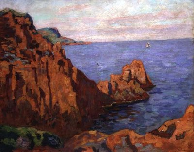 ザ・レッド・ロックス」1910年頃（油彩・キャンバス） 作： Jean Baptiste Armand Guillaumin
