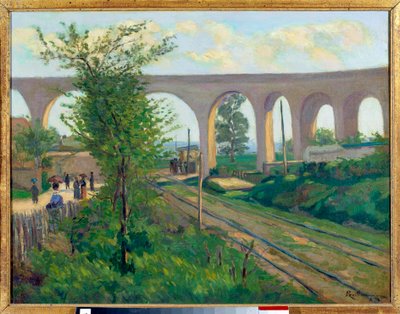アルクイユの水道橋、スソーの鉄道路線 作： Jean Baptiste Armand Guillaumin