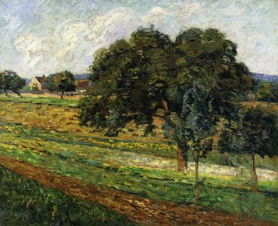 木と花、ダミエットの田舎。木と花、ダミエットの風景、1885年 作： Jean Baptiste Armand Guillaumin