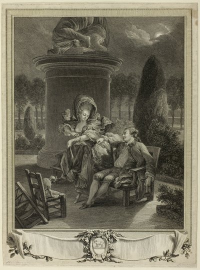 テュイルリーの夕べ 作： Jean Baptiste Blaise Simonet
