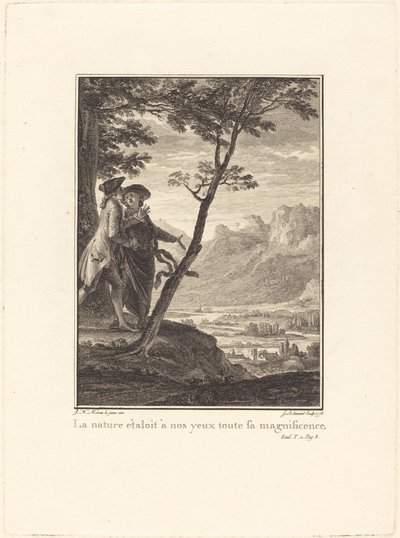 私たちの目の前に現れた自然の素晴らしさ 作： Jean Baptiste Blaise Simonet after Jean Michel Moreau