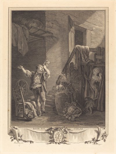ローズとコーラ 作： Jean Baptiste Blaise Simonet after Pierre Antoine Baudouin