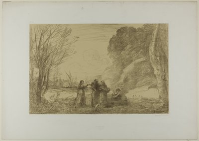 テッラチーナの家族 作： Jean Baptiste Camille Corot