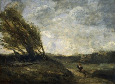 突風 作： Jean Baptiste Camille Corot