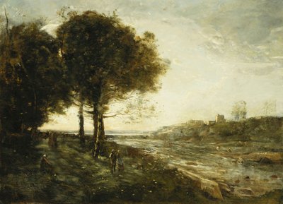 ロマーニャの川。ロマグネスの急流 作： Jean Baptiste Camille Corot