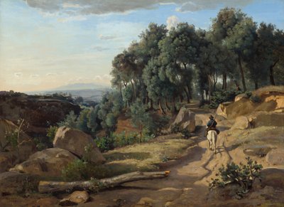 ヴォルテッラ近郊の風景、1838年。 作： Jean Baptiste Camille Corot