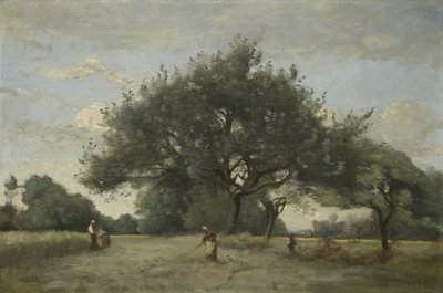 野原のリンゴの木、1865年頃？-70 作： Jean Baptiste Camille Corot