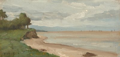 エトルタ近くのビーチ 作： Jean Baptiste Camille Corot