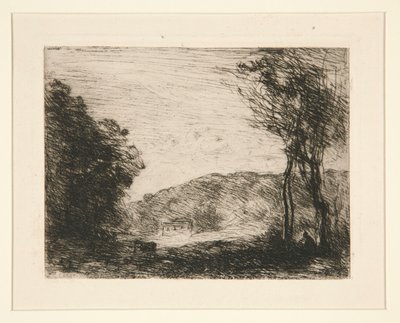 Campagne Bois?e (樹木が茂った田園地帯) 作： Jean Baptiste Camille Corot