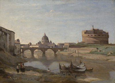 サンカステル「アンジェロ、ローマ、1830〜32年頃 作： Jean Baptiste Camille Corot