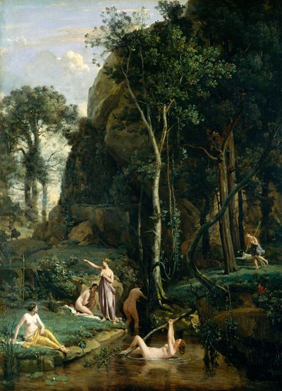 ダイアナとアクテオン（ダイアナはお風呂に驚いた） 作： Jean Baptiste Camille Corot