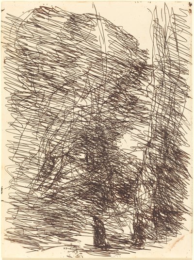 高い木の下のドリーマー 作： Jean Baptiste Camille Corot