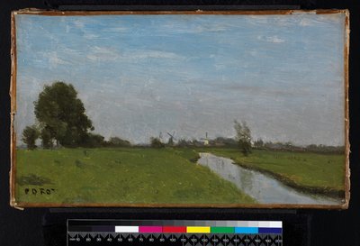オランダのオランダの風景、1854年 作： Jean Baptiste Camille Corot