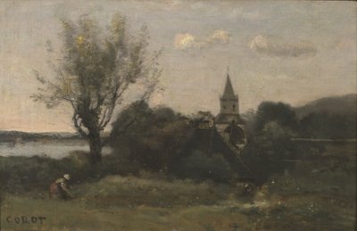 オーヴェル近くのエネルギー 作： Jean Baptiste Camille Corot