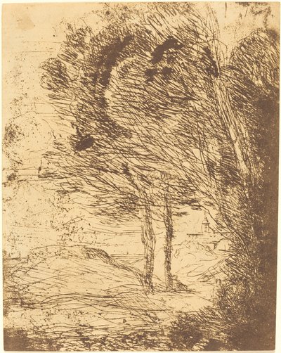 ジェノバのエンビロンズ Environs de Genes, 1860年。 作： Jean Baptiste Camille Corot