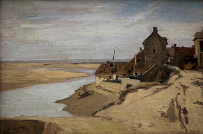 トゥルーヴィルの漁師の家 作： Jean Baptiste Camille Corot