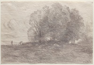 木の群れ 作： Jean Baptiste Camille Corot