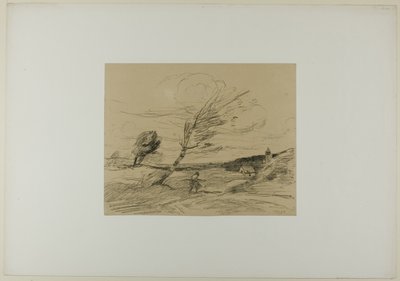 突風 作： Jean Baptiste Camille Corot