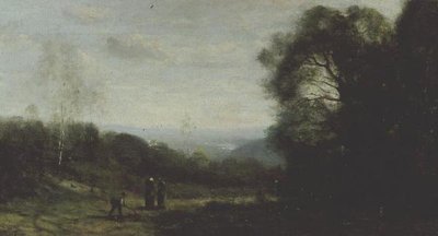 ヴィルダヴレイの丘の上 作： Jean Baptiste Camille Corot